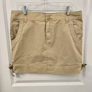 Women's Tommy Women's Hilfiger Beige Mini Skirt | Size 8